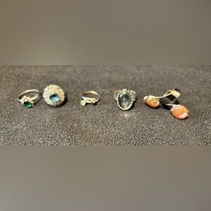 Estate Vintage Elegant Silver tone and Gold tone Fashion Rings